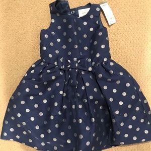 NWT Gymboree Girls Blue w Silver Sparkle Dress